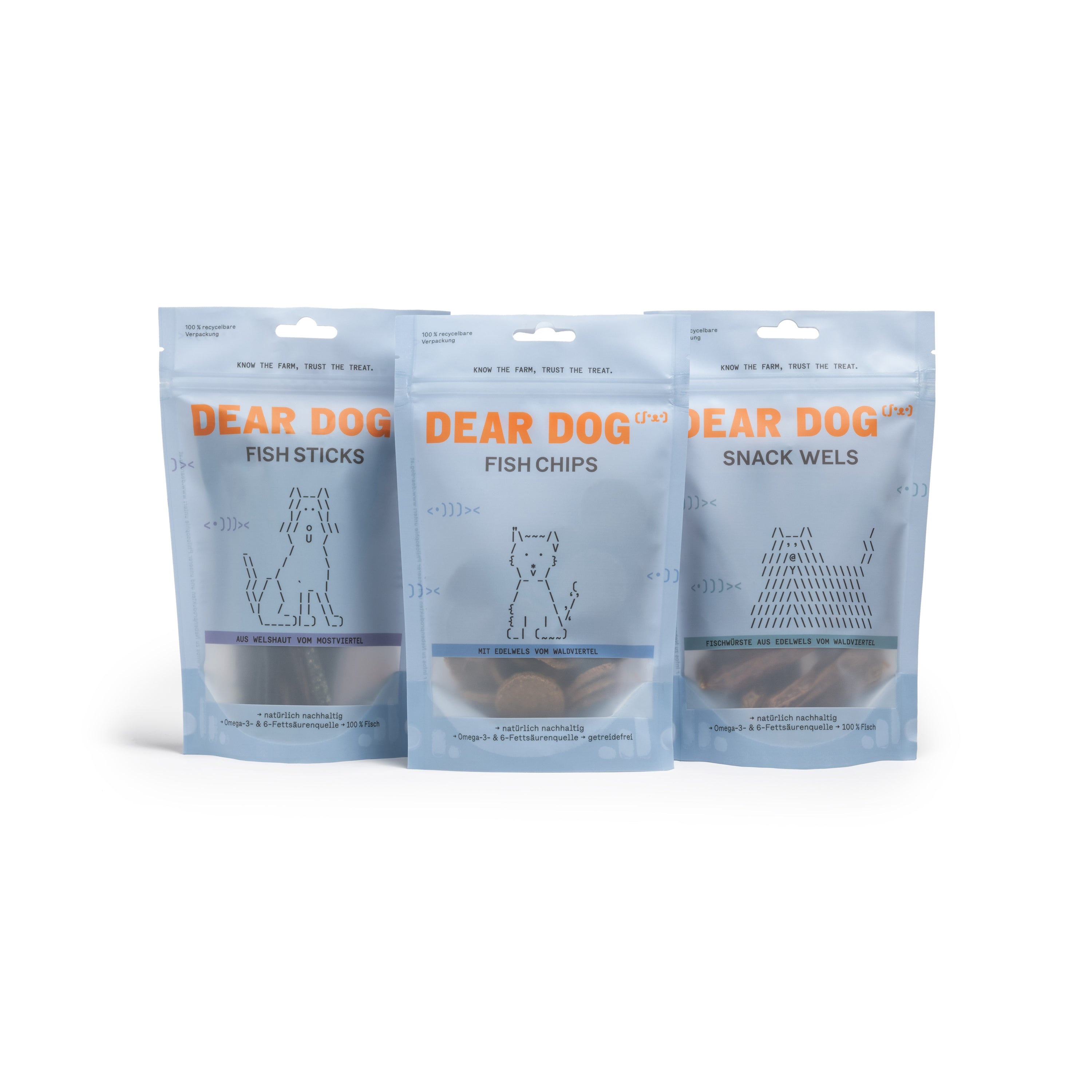 Bundle der 3 Produkte Fish Sticks, Fish Chips und Snack Wels