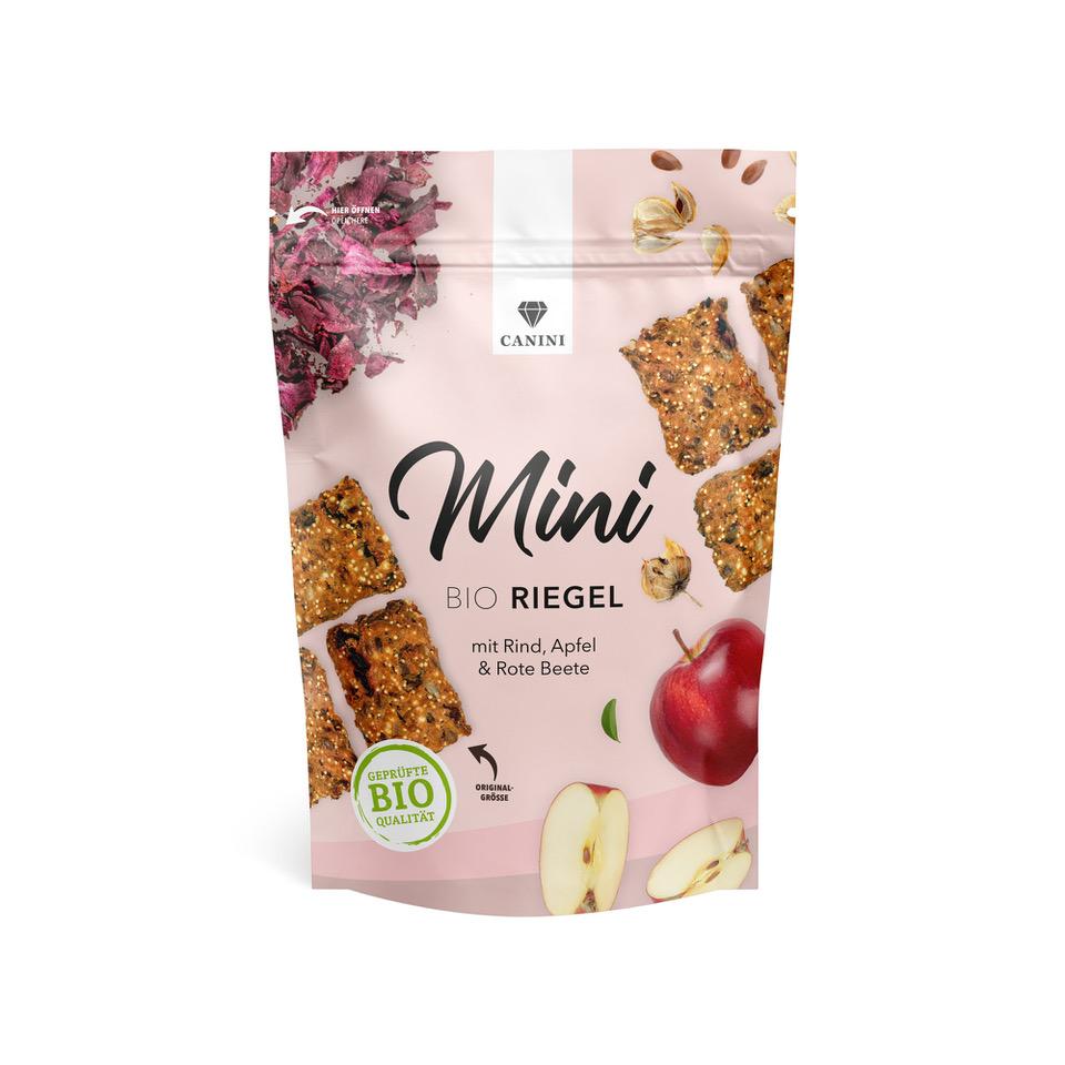 Mini Bio-Riegel mit Rind, Apfel und Rote Rübe, 100 g